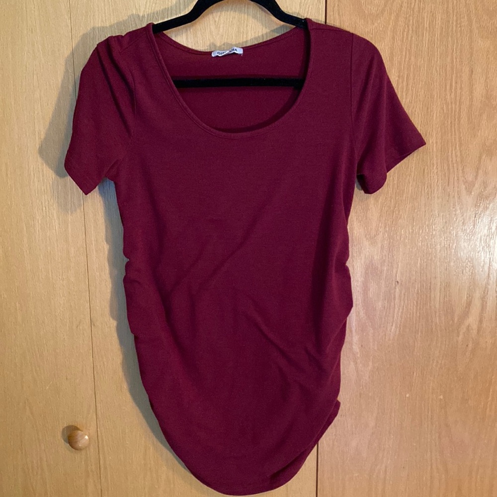 Medium Maternity Maroon Ginkana Shirt Women’s